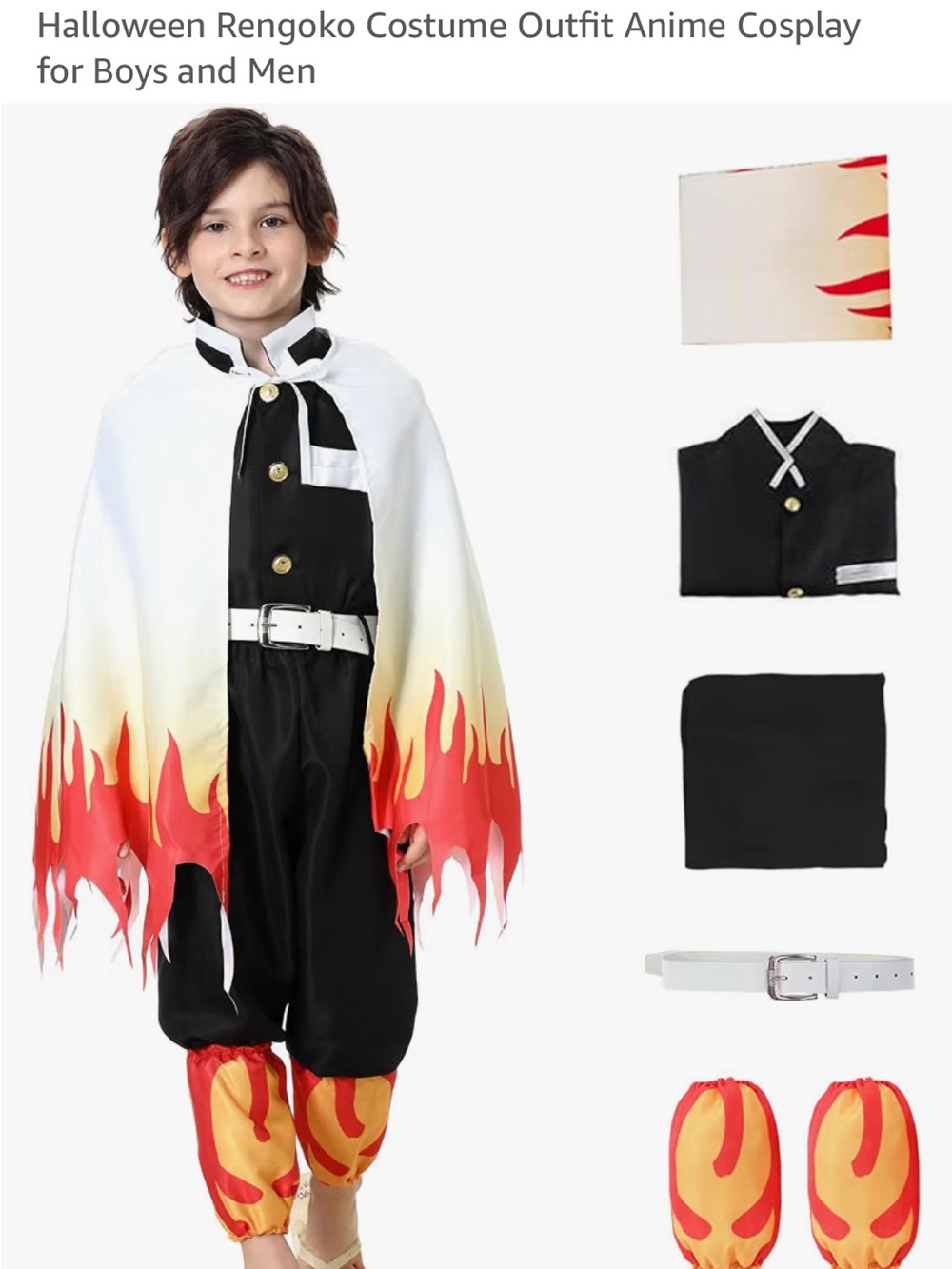 Rengoku costume White & Red -
